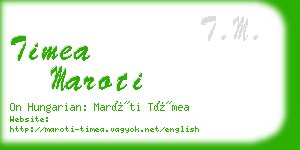 timea maroti business card